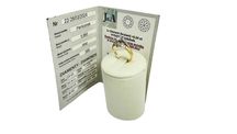 Złoty pierścionek z diamentem oraz brylantami 0,46ct pr.585 5,86g r.15