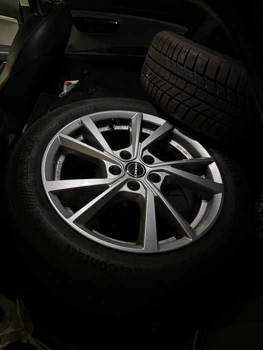 Zestaw Zimowy VW, Skoda, Seat 17” 5x112 Borbet+Continental 205/55/R17