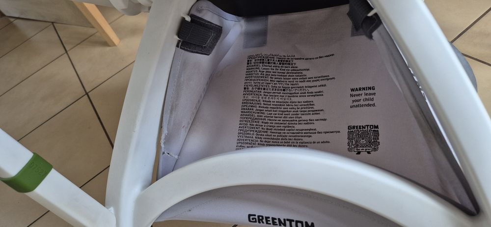 Greentom reversible szary spacerowy przodem tyłem obracana siedzisko