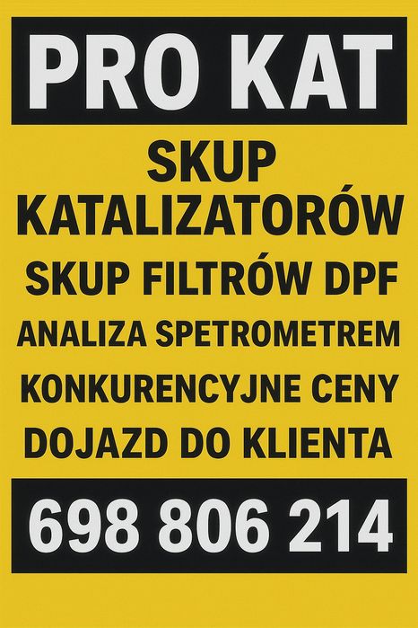 Skup katalizatorów, filtrów dpf, monolitu ceramicznego, przerób.