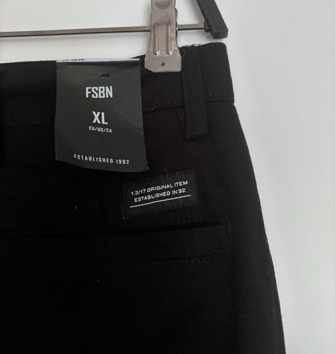 Spodnie męskie JEANSOWE czarne bawełna elsatan FSBN L XL BAGGY