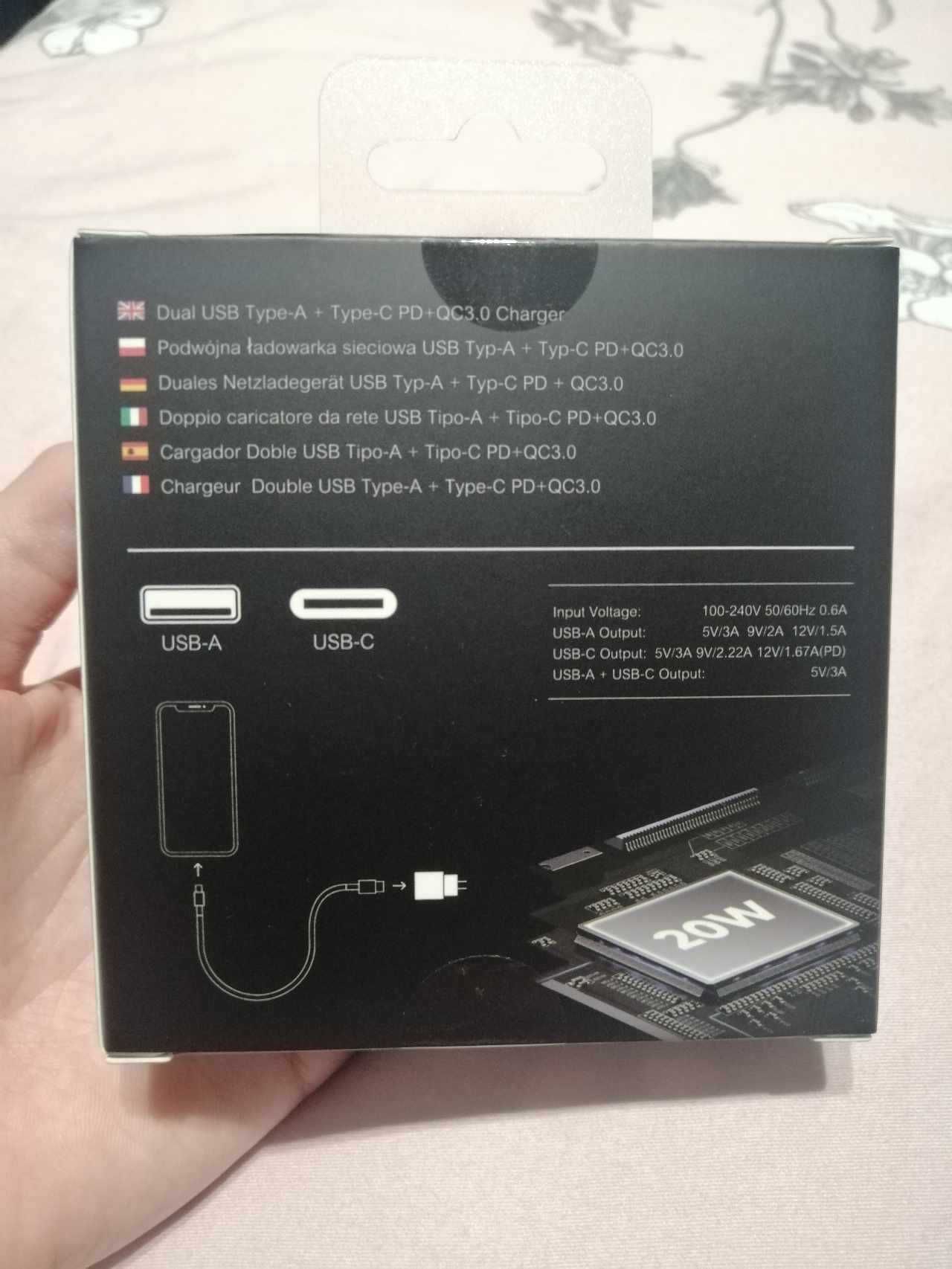 Podwójna ładowarka sieciowa 20W Prestico model F11
