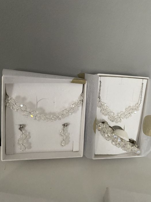 Komplet/Zestaw Biżuterii ślubnej Cudowna Biżuteria