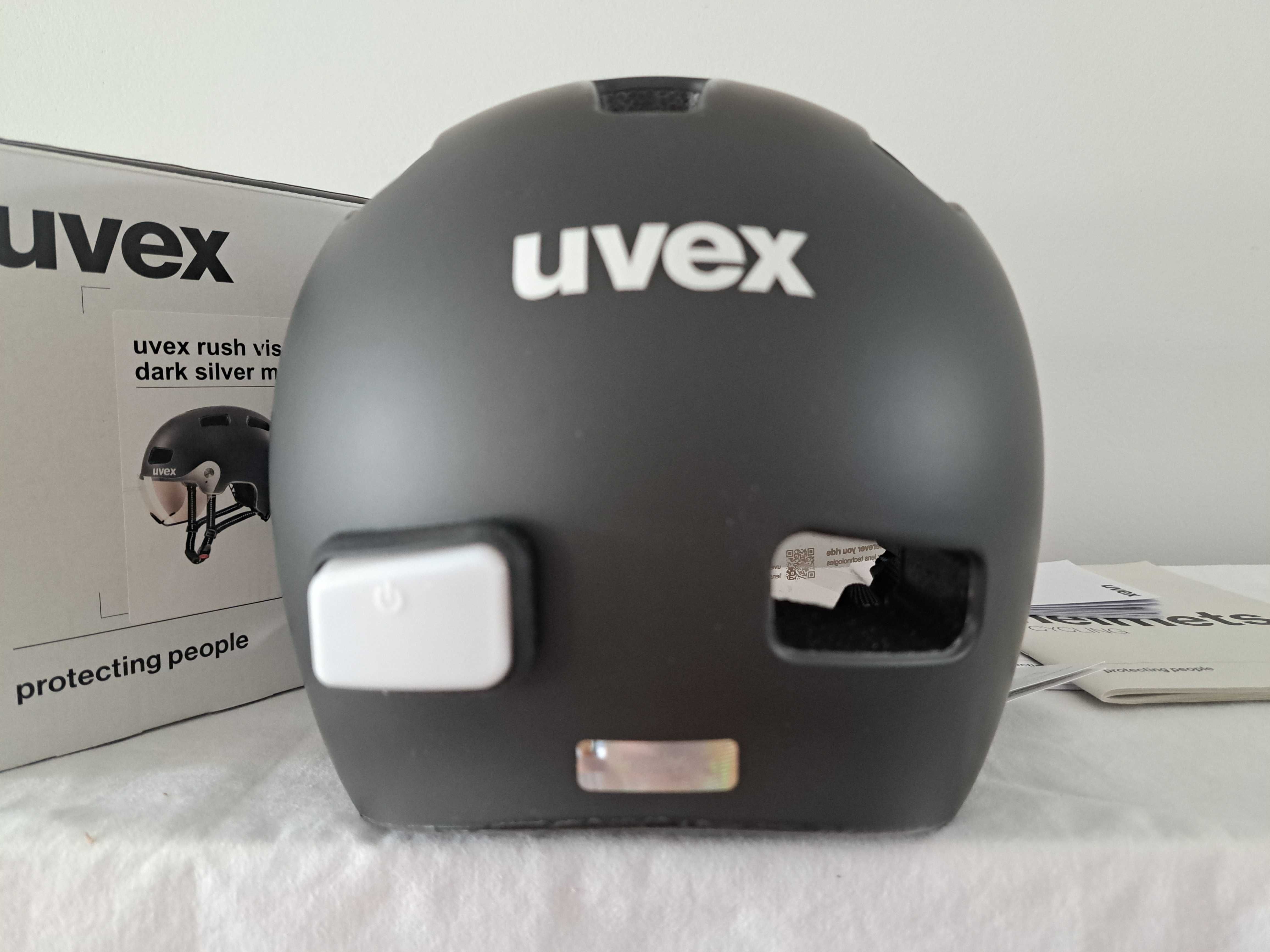 Kask rowerowy Uvex Rush Visor Black Silver Mat M 55-58cm