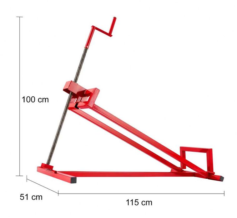 Podnośnik do traktorka i kosiarki – mocny, składany, 450 kg