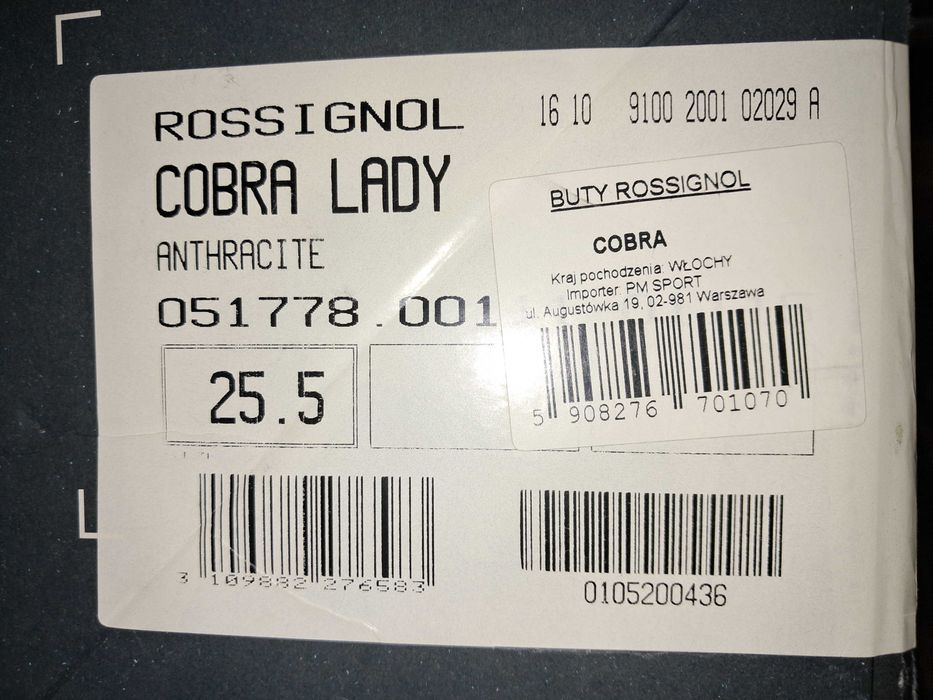 Buty narciarskie ROSSIGNOL Cobra Lady, roz. 39  (255 mm)