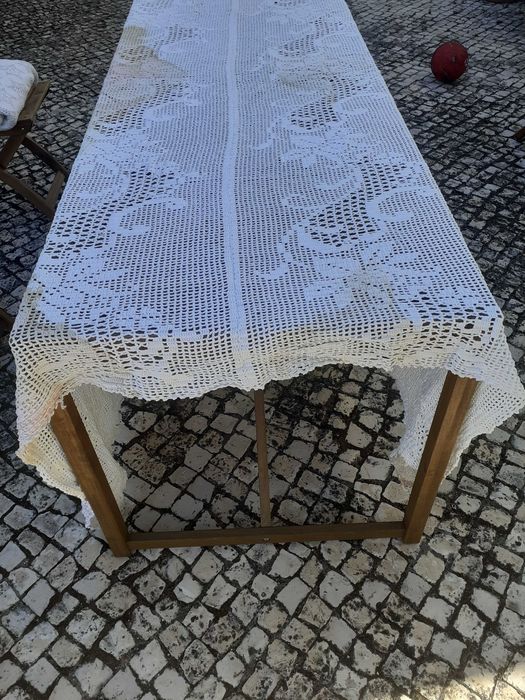 Colcha/toalha de renda