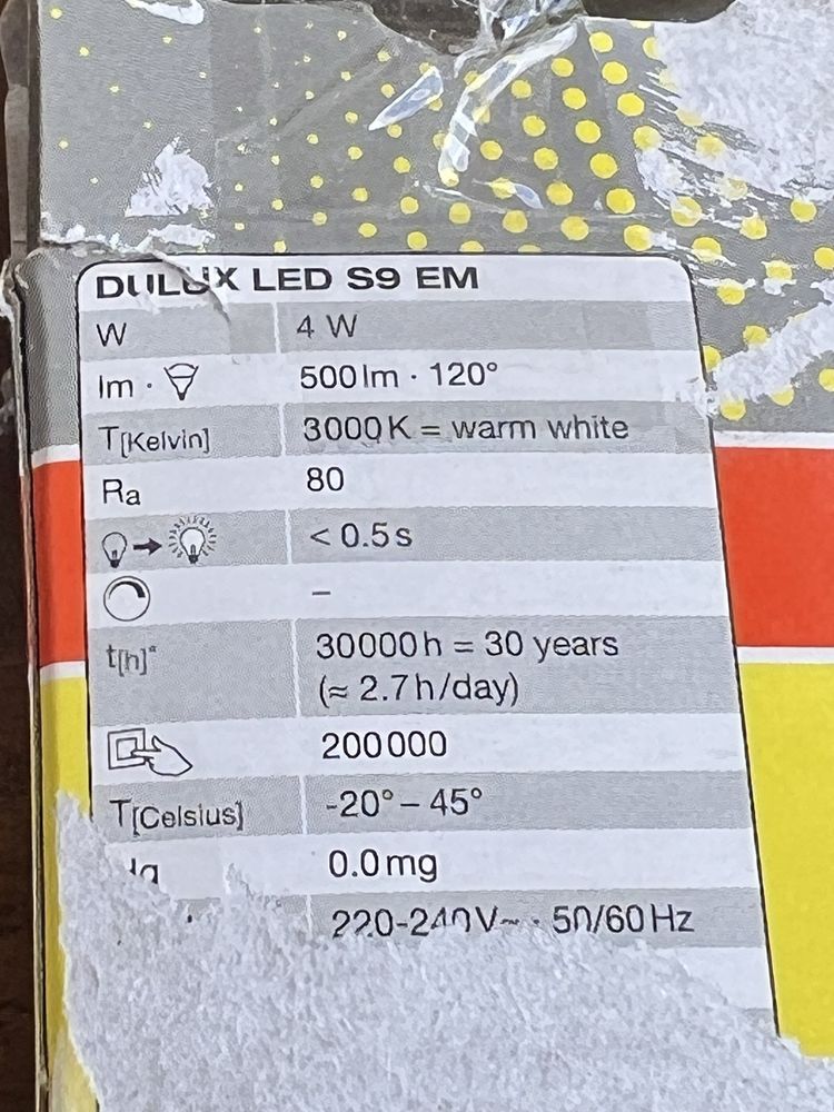 Świetlówka Osram 500 Im cztery VAT G 23 led dulux