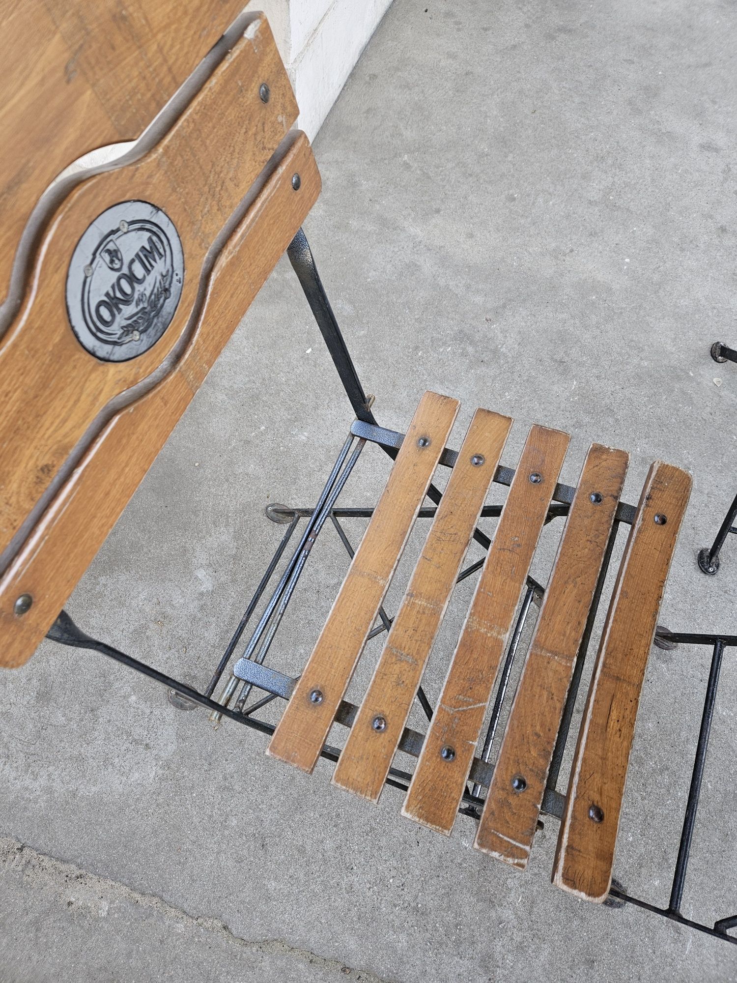 Zestaw ogródek działka pub stolik krzesła drewniane