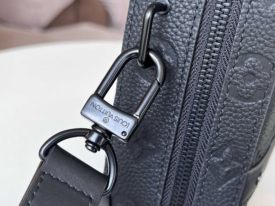 Louis Vuitton сумка мужская черная кожаная оригинал