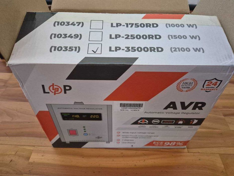 Стабілізатор напруги LogicPower 3500RD 2100 Вт 7-ми ступеневий