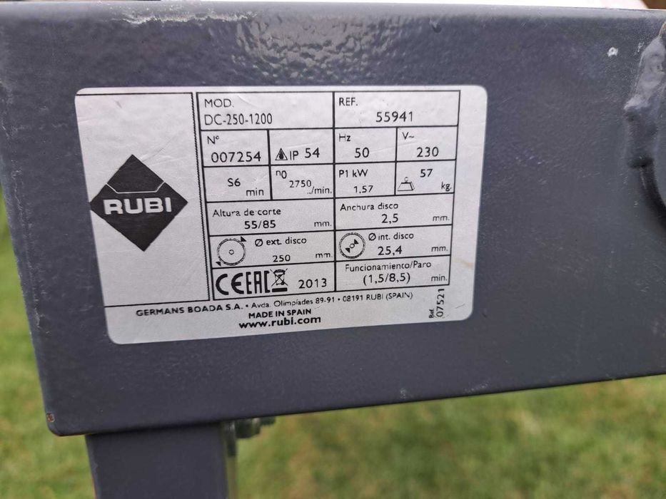 RUBI 1200 DC-250 maszynka do cięcia płytek gresu kamienia Przecinarka