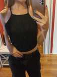 Czarny top new look koronka