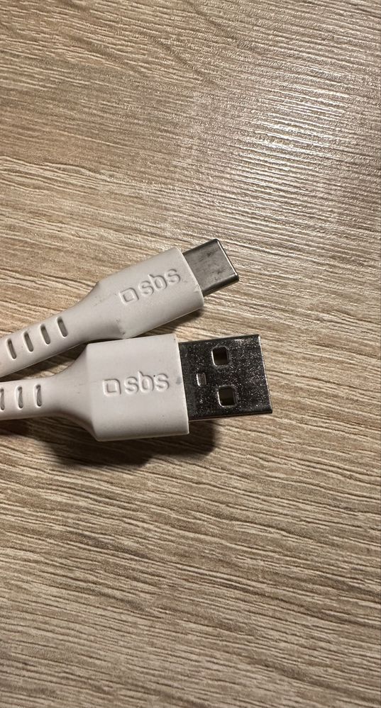SBS kabel usb type C 1m spiralny biały