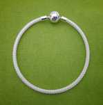 Pulseira prata esterlina "Forever Family/ Forever Love" 17cms