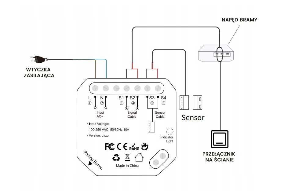 Nowoczesny Sterownik Bramy Garażowej WiFi Smart *WYPRZEDAŻ*