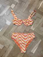 Nowe bikini Boho lata 70s Orange swimwear L
