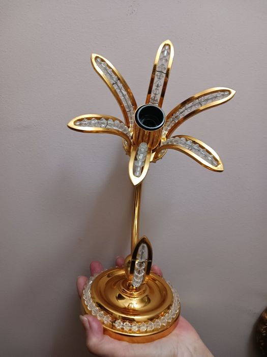 Apliques pétalas de cristal NOVOS com banho de ouro