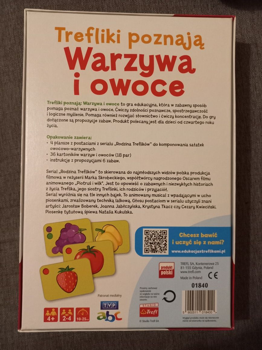 Gra TREFL Trefliki poznają: Warzywa i owoce

Trefl