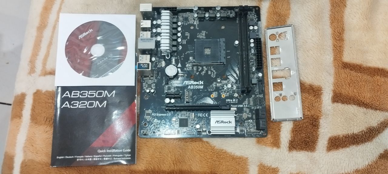 Материнська плата Asrock ab350m