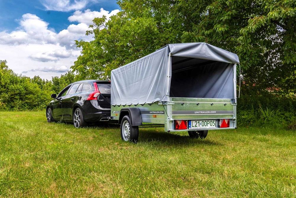 Przyczepka jednoosiowa 230x125 GARDEN 230 KIPP stelaż H800 + pokrowiec