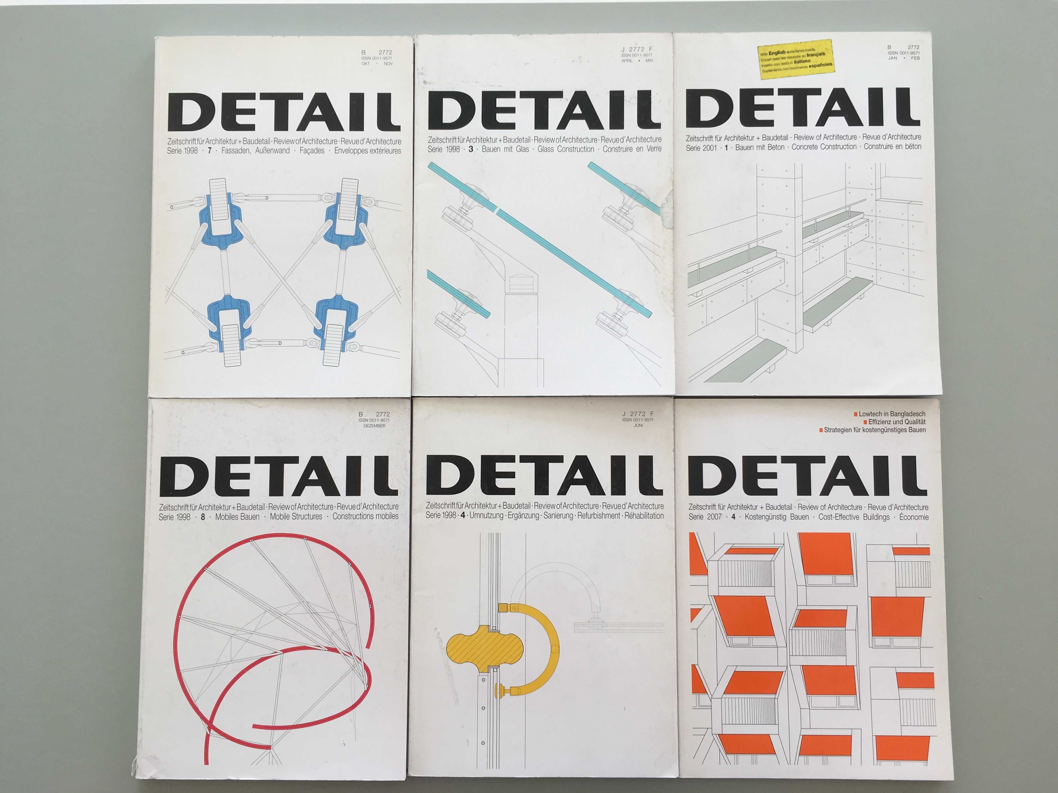 Revistas DETAIL -Arquitectura - conjunto de 12 revistas