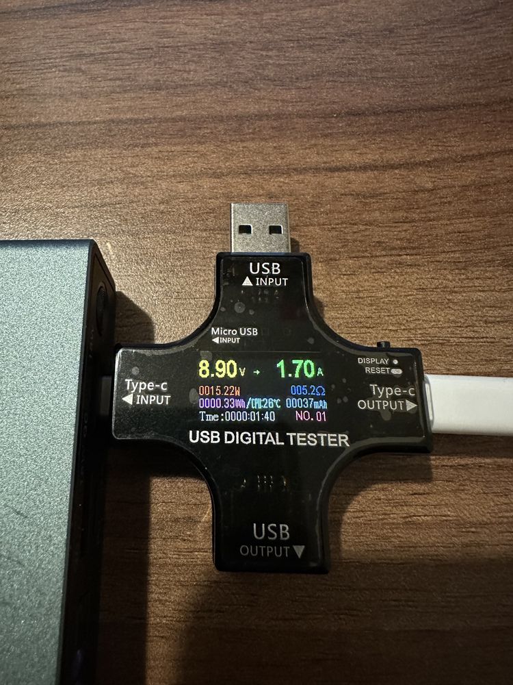 USB тестер J7-c Type-A Type-C Micro-USB