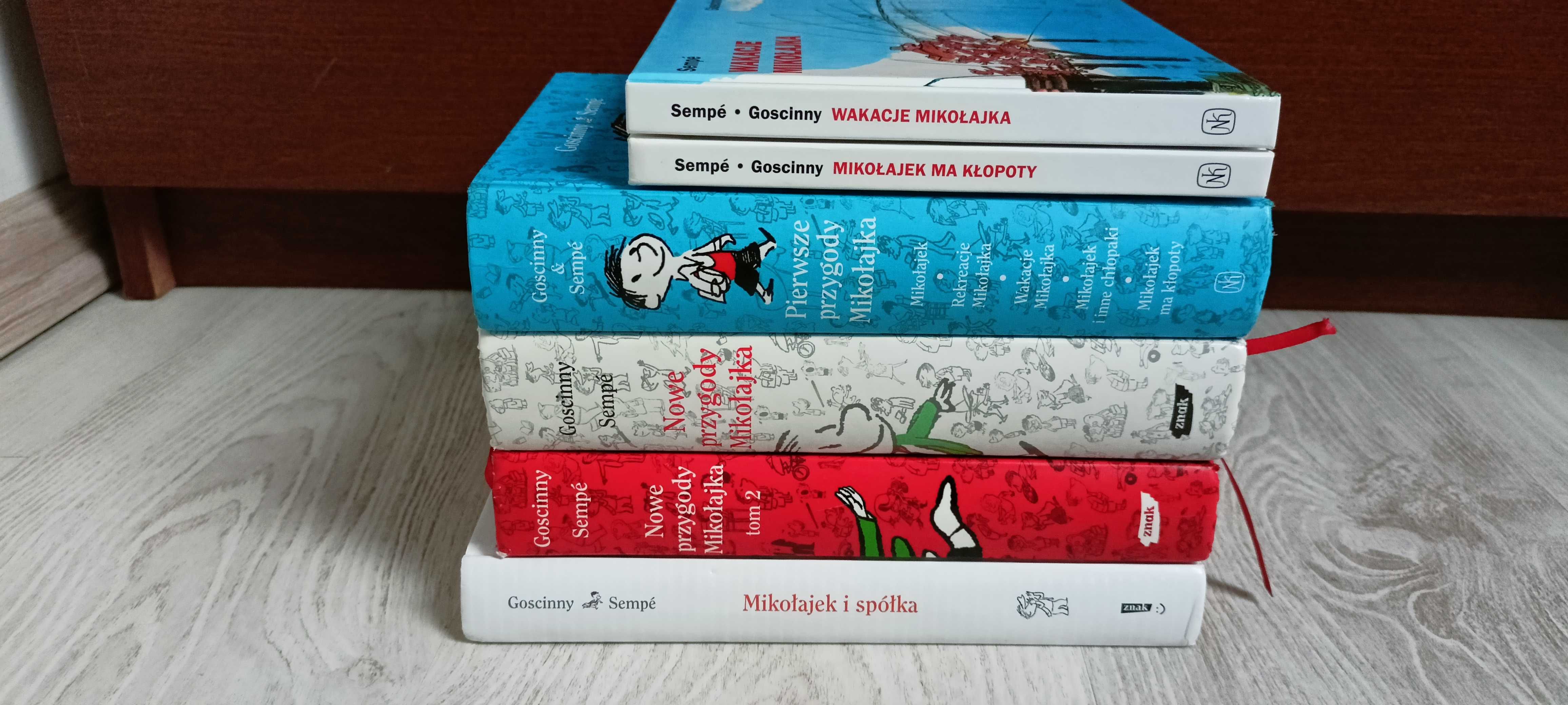 6x Sempe Nowe przygody Mikołajka Pierwsze przygody Wakacje Mikołajek