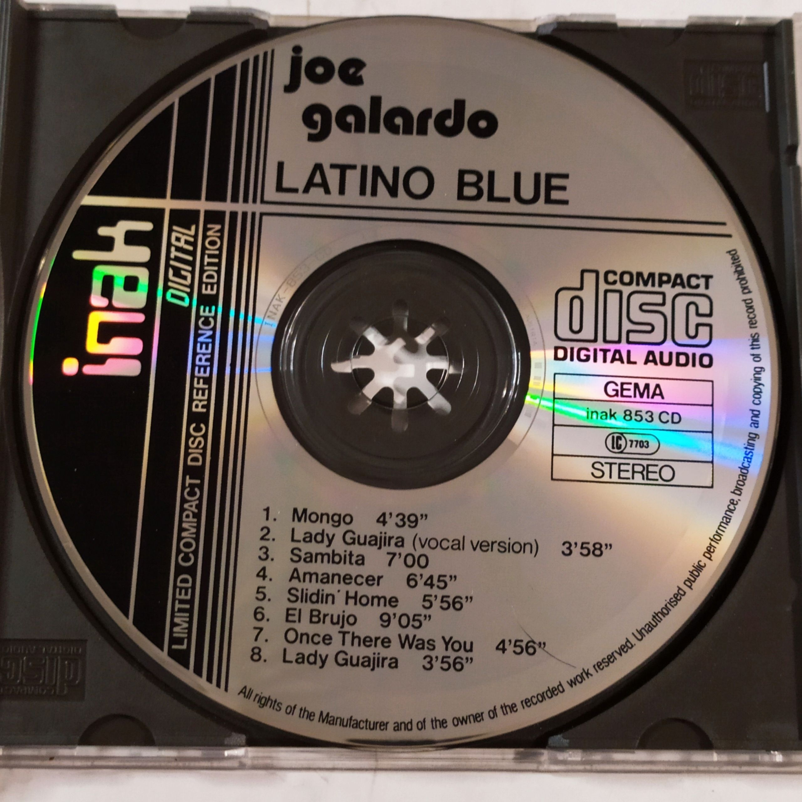 Joe Gallardo- Latino Blue - CD - 3611