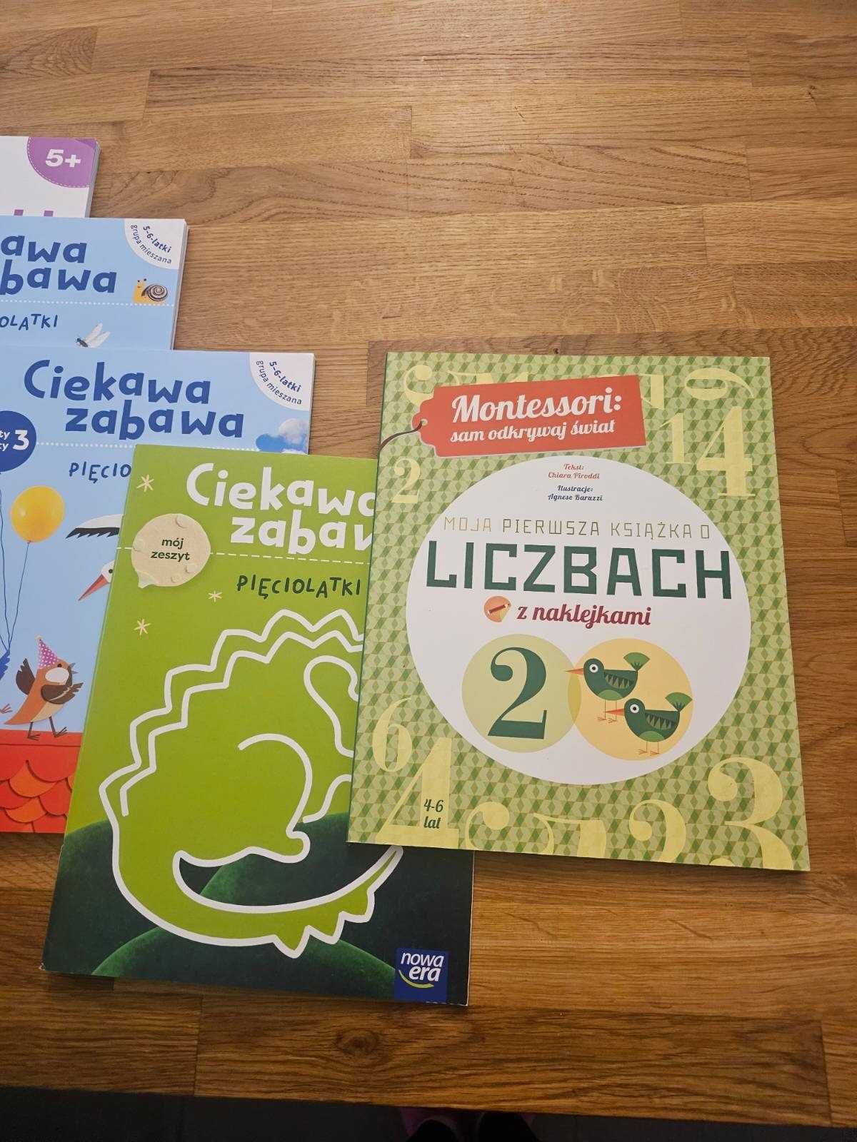 112. Książki edukacyjne, ćwiczenia  5-6 lat, poczytanki, Montessori