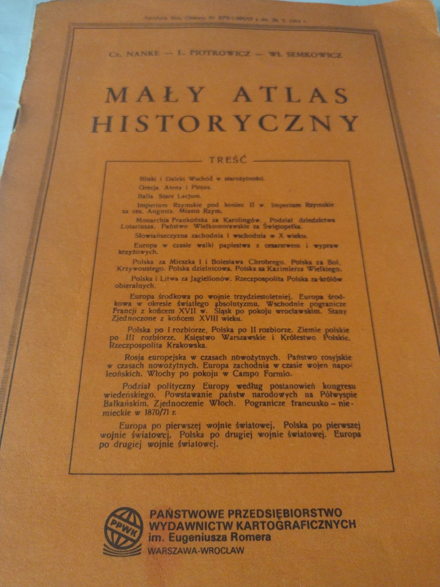 Mały atlas historyczny Nanke Piotrowicz Semkowicz