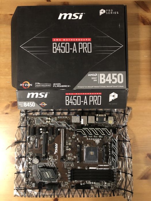 płyta główna msi b450-A PRO ryzen ddr4 m.2 ssd am4
