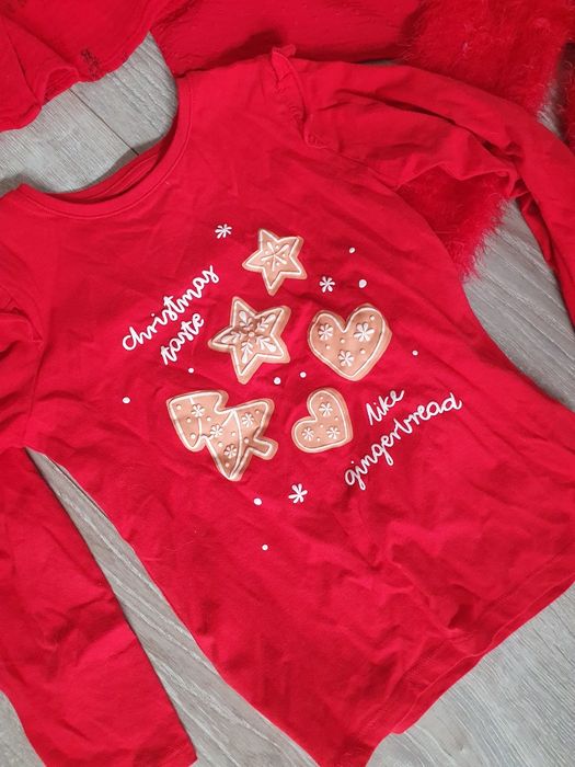 Zestaw ubranek na święta 128 7szt