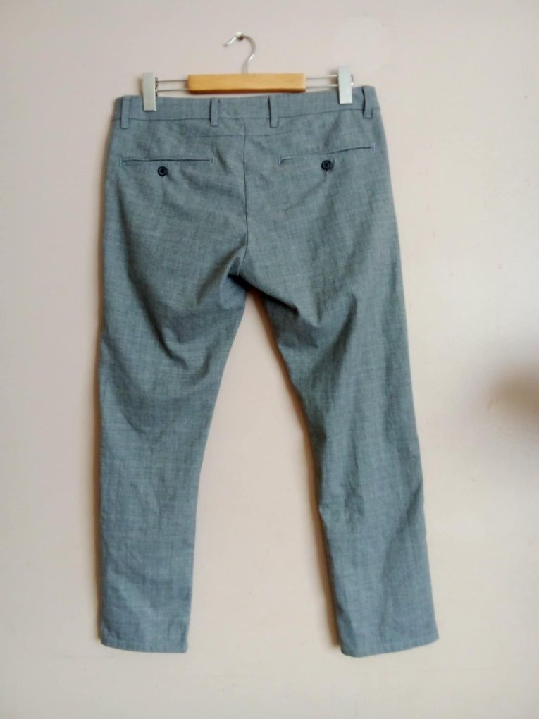 Szare spodnie eleganckie chinos gabba