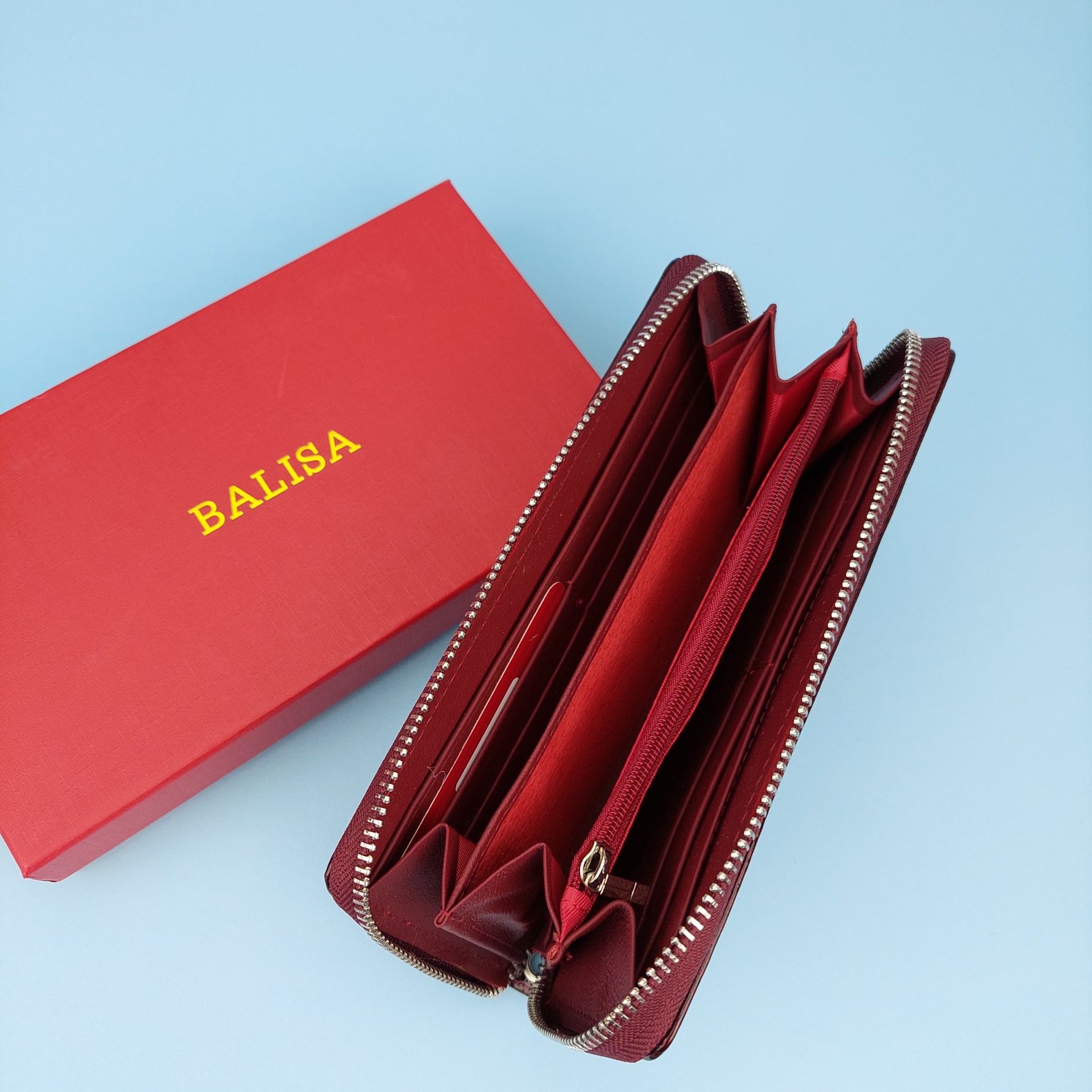 Гаманець жіночий Balisa шкіряний кошелек женский кожаный лаковый бордо