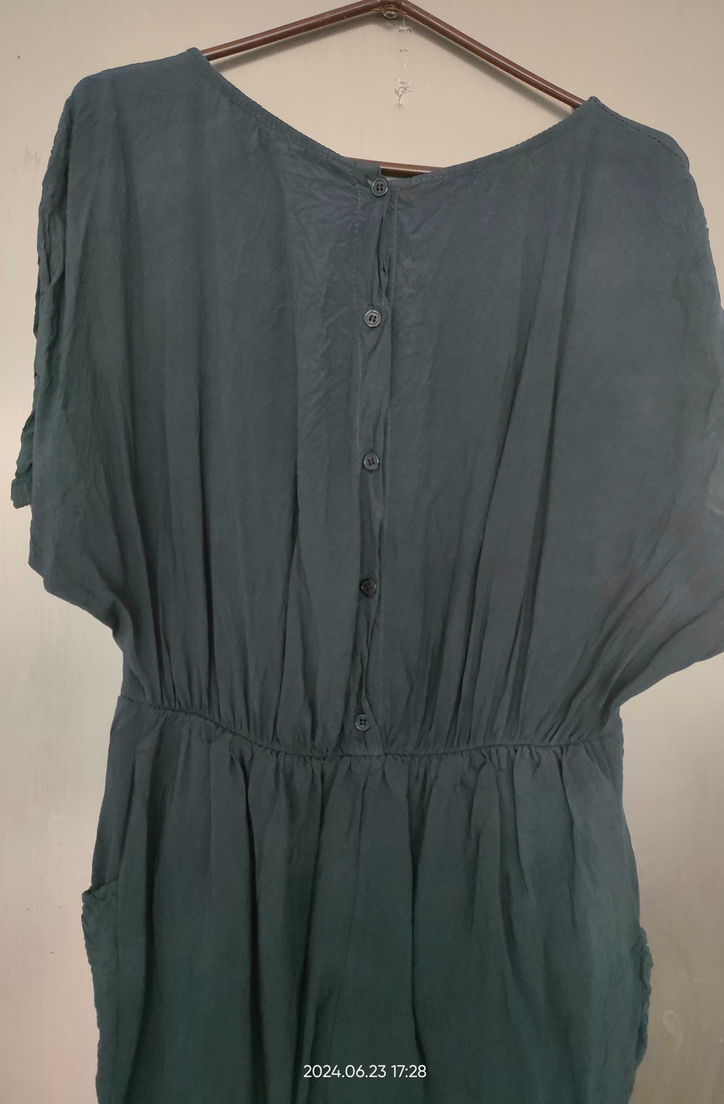 Top shop /Piekna Letnia Sukienka/ Batyst_ Szara_40 _Okazja