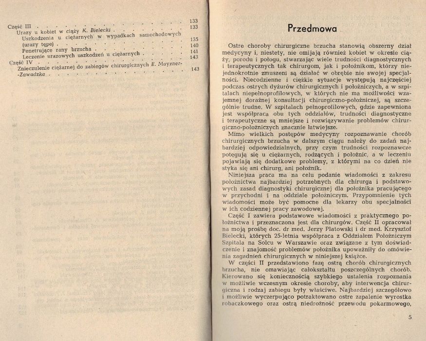 Ostre choroby chirurgiczne brzucha a ciąża red. Janusz Chmielewski