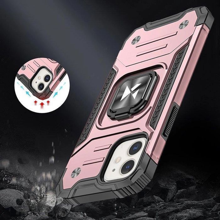 Wozinsky Ring Armor etui iPhone 14 uchwyt magnetyczny ring złote
