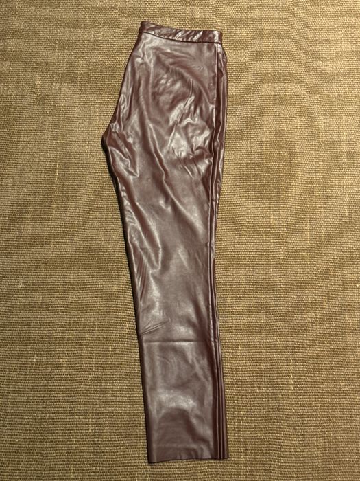 Ocieplane spodnie skinny Calzedonia z imitacji skóry, roz. L