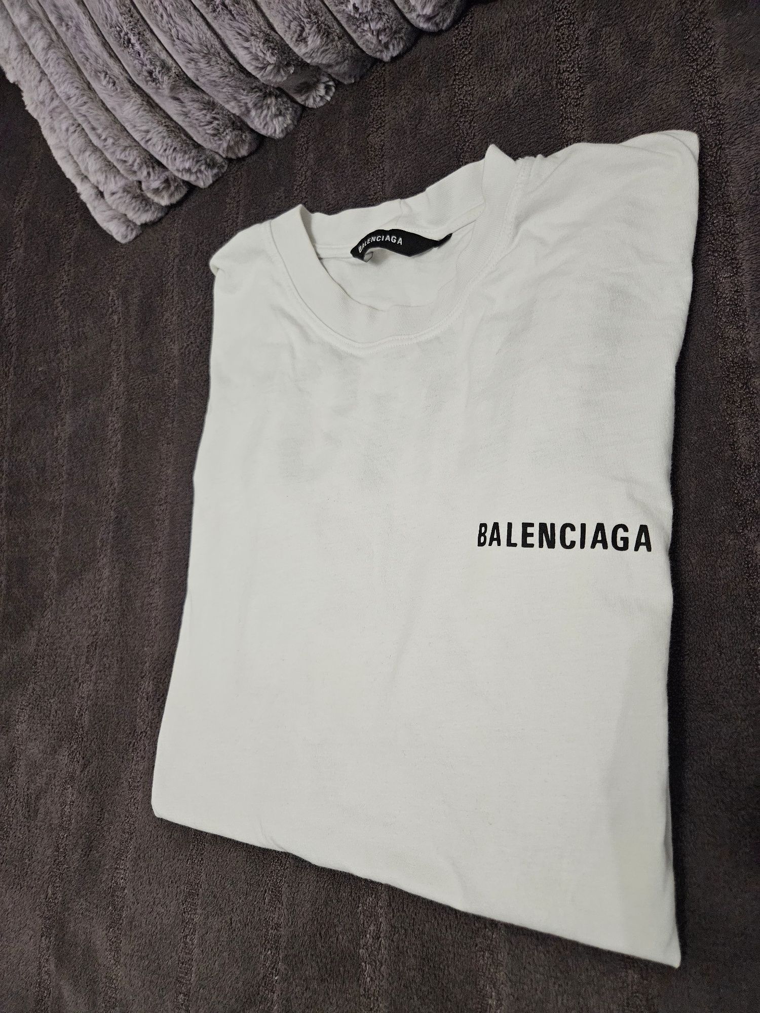 T-shirt biały męski basic Balenciaga