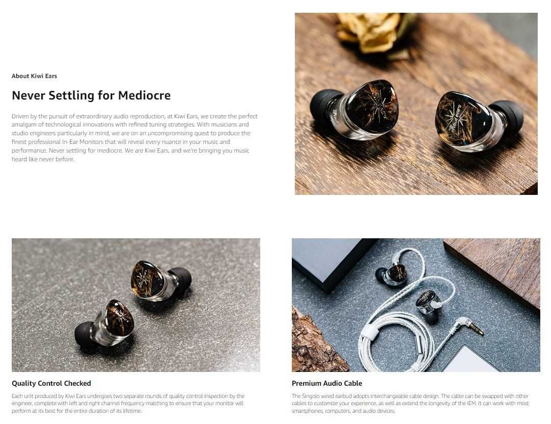 ⇒ Kiwi Ears x Crinacle: Singolo (black) - наушники с LCP, система KARS
