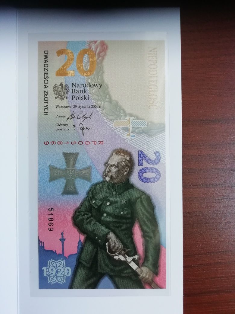 Banknot kolekcjonerski 20 złotych Bitwa Warszawska