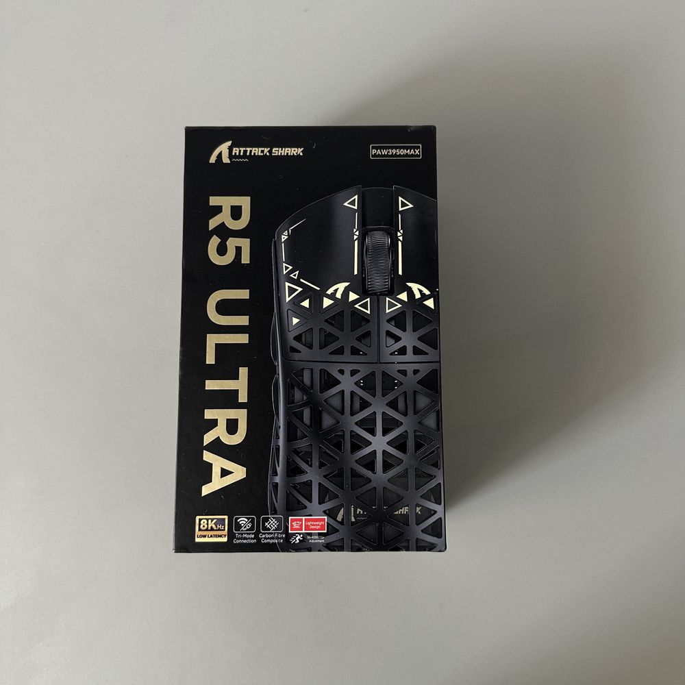 ‼️Attack Shark R5 Ultra 39g карбонова ігрова мишка PAW3950MAX‼️