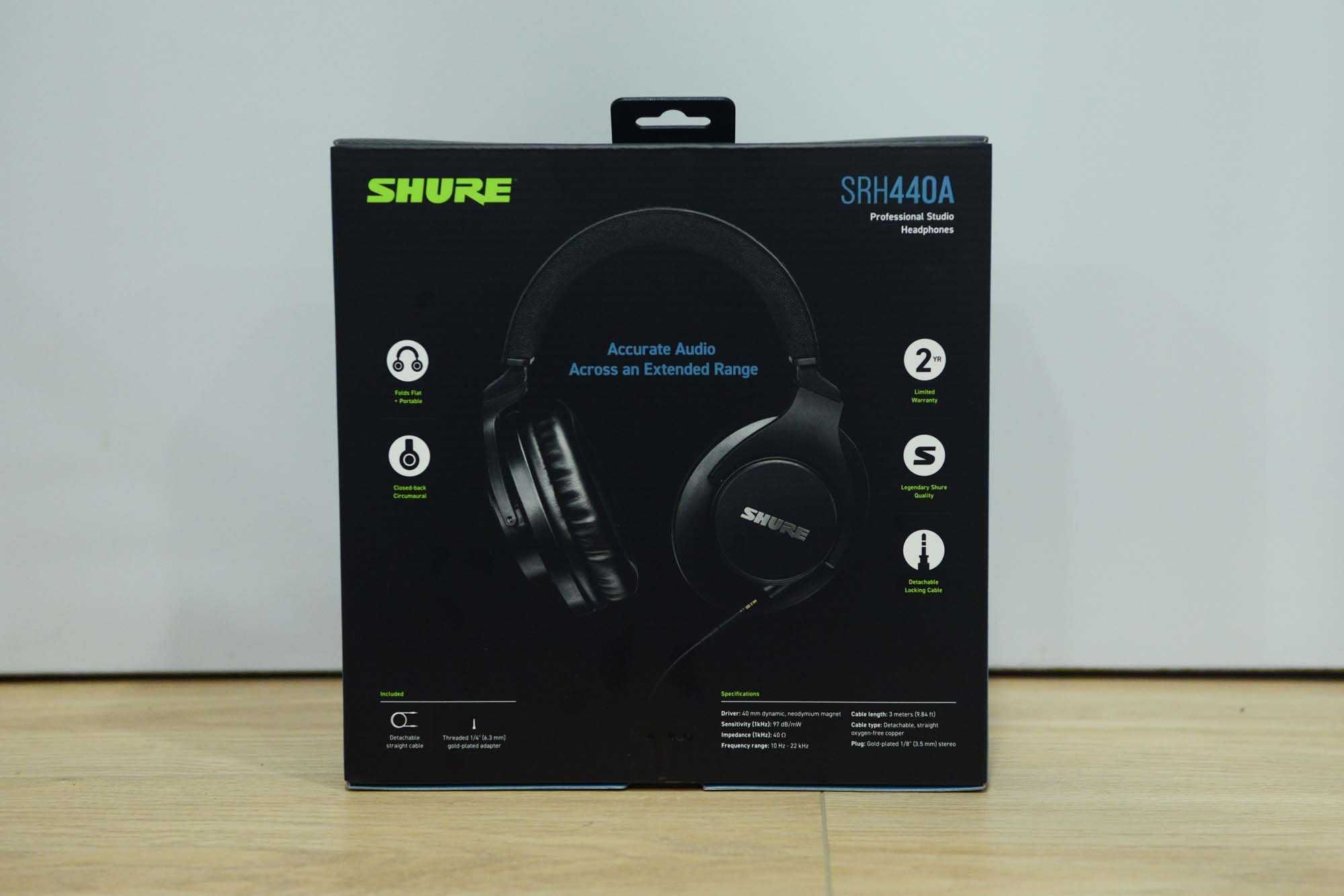 Nowe  profesjonalne słuchawki studyjne zamknięte SHURE  SRH440A