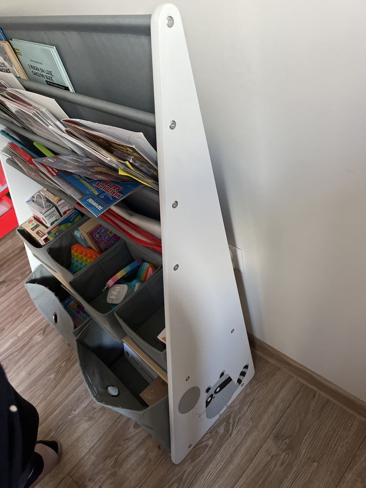 Regal na ksiazki i skrzynia na zabawki Kinderkraft