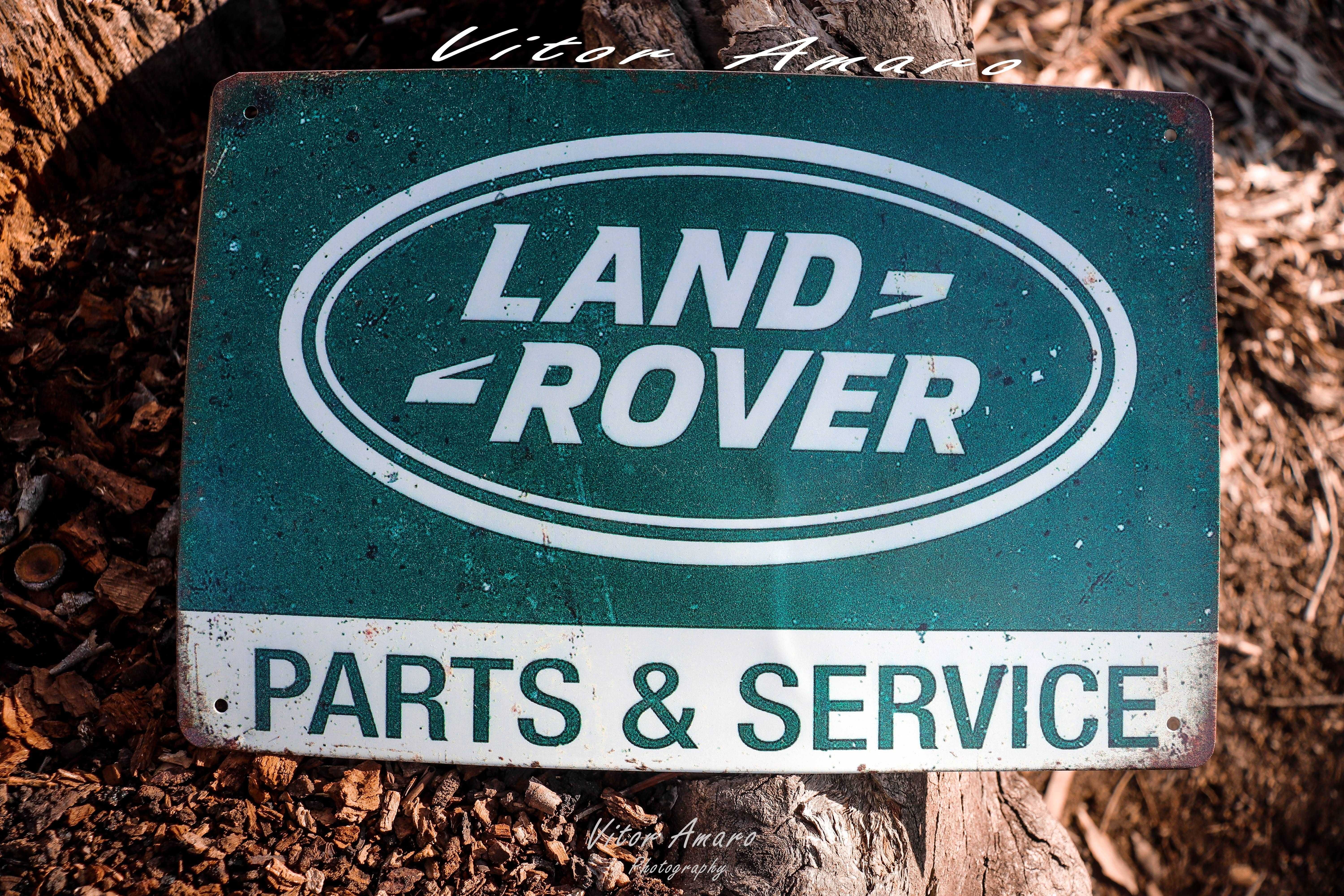 Placa/Chapa de Metal Vintage/Retro Land Rover | NOVA