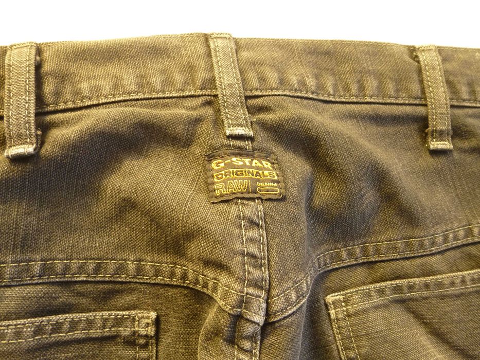 G-Star Jeans Elwood Raw Denim, black, em bom estado, 33/34