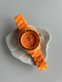 Piękny pomarańczowy neonowy zegarek damski Claire’s