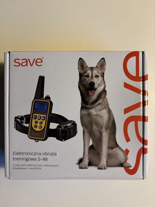 Obroża elektryczna dla psa Save S-88- treningowa, wodoodporna, pilot,