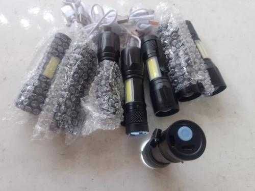 2 штуки Світлодіодний ліхтарик із міні-зарядкою через USB, 3 режими